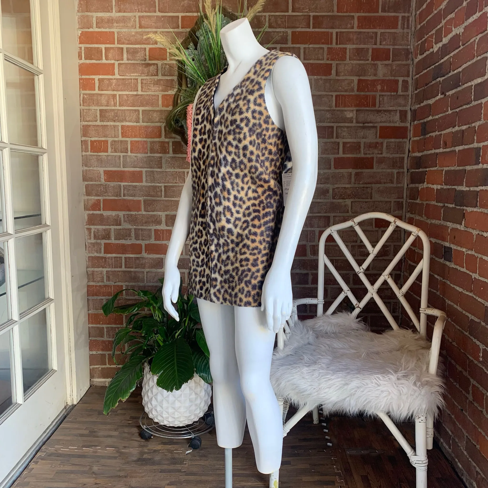 1960s Leopard Tunic Dress