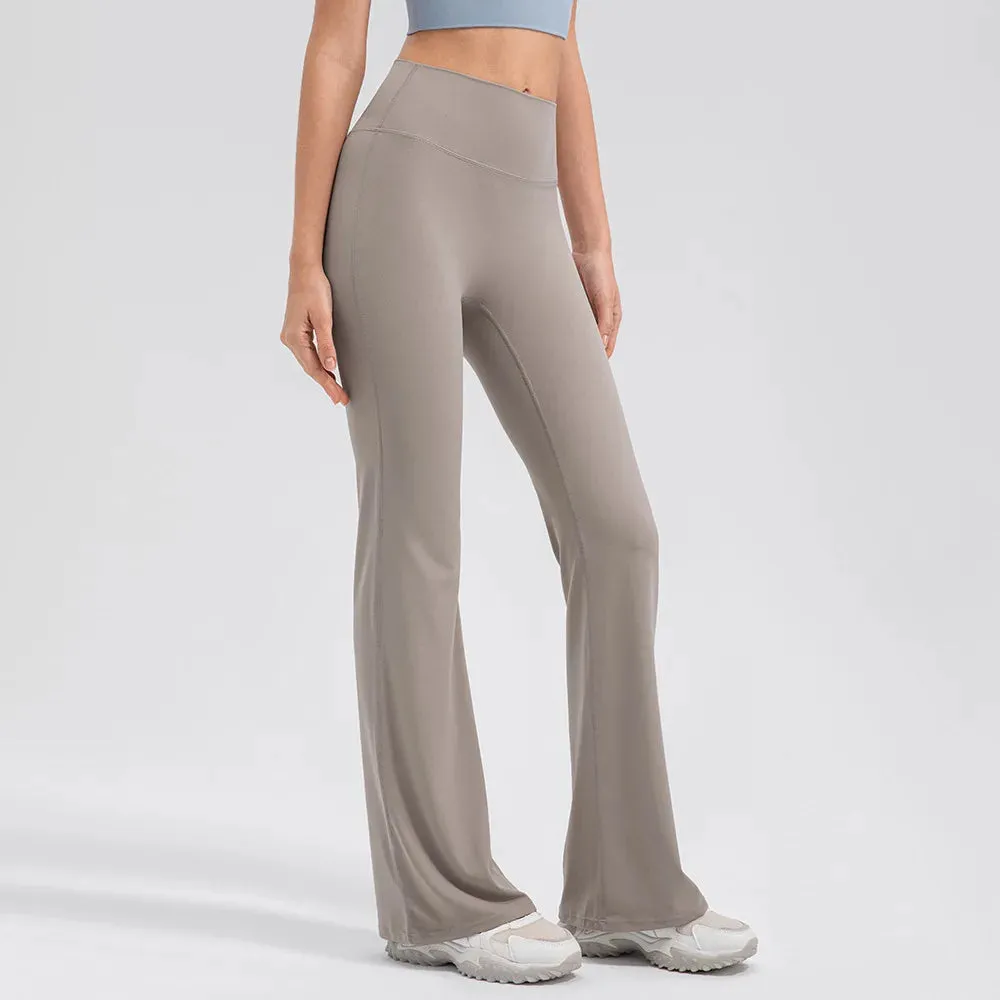 5-Point Sports Flared Leggings – Wide-Leg Yoga Pants - Say no to Camel Toe