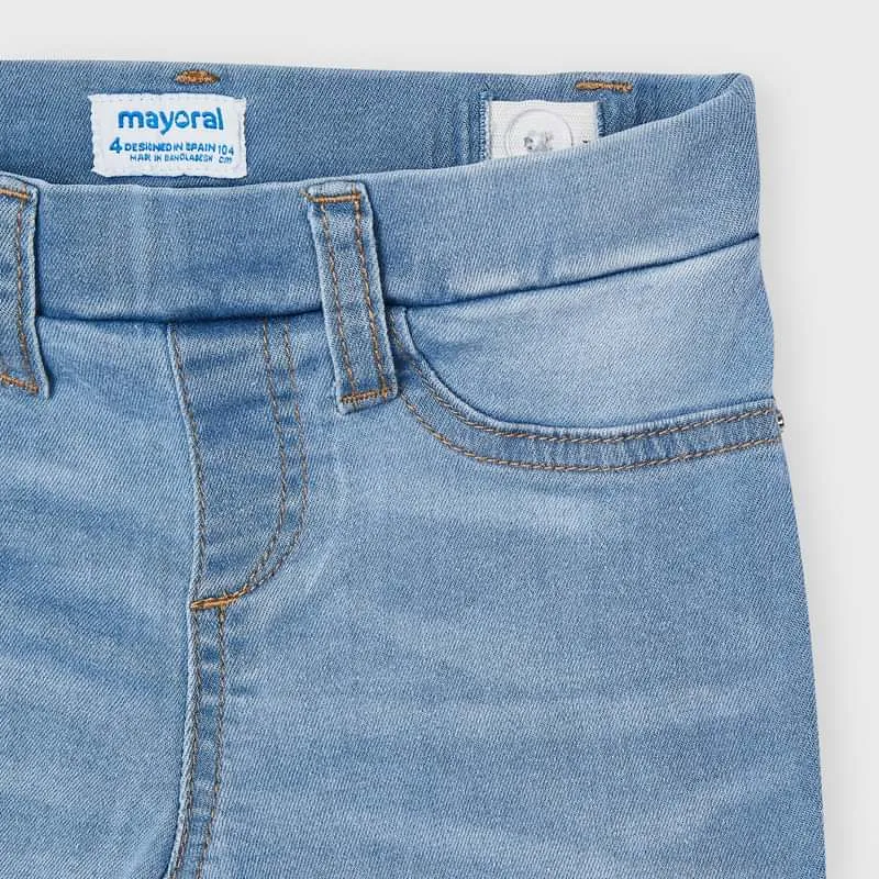548 Mayoral Girls Bleached Basic Denim Pants