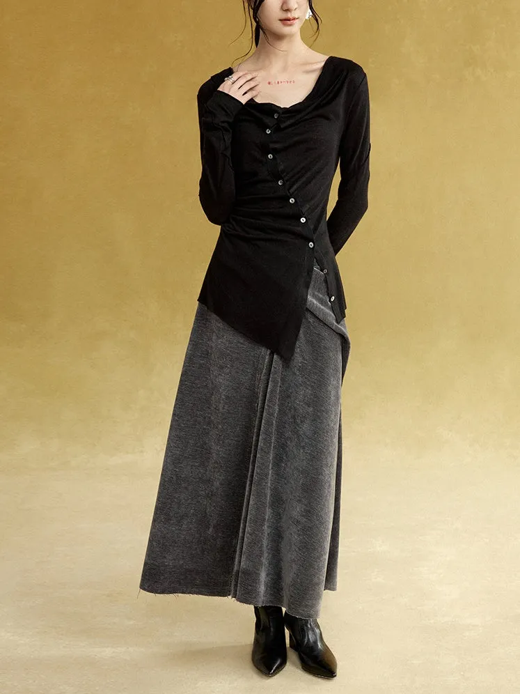 A-Line Chenille Skirt