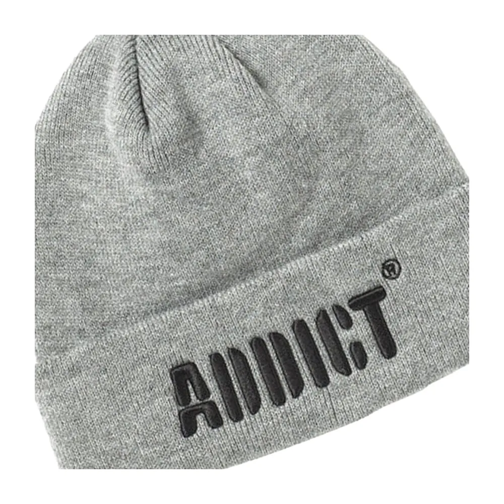 Addict Embroidered Cuffed Beanie