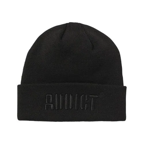 Addict Embroidered Cuffed Beanie