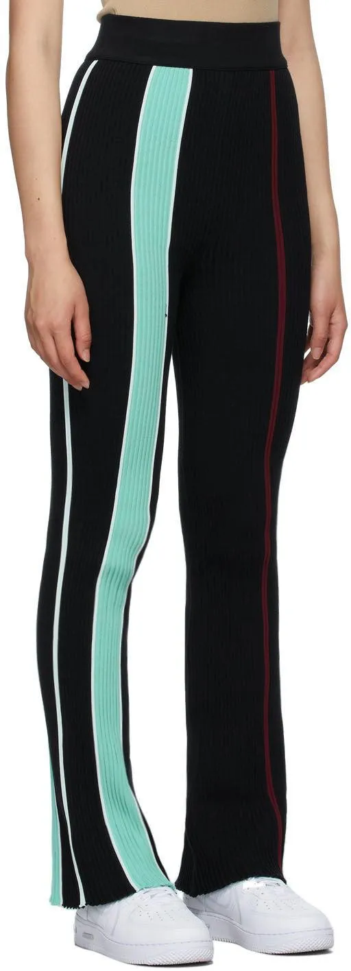 AMBUSH Black Cotton Rib Knit Lounge Pants