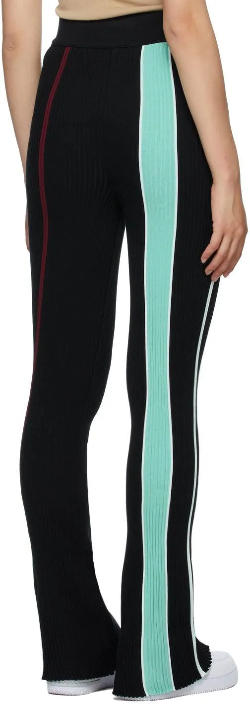 AMBUSH Black Cotton Rib Knit Lounge Pants