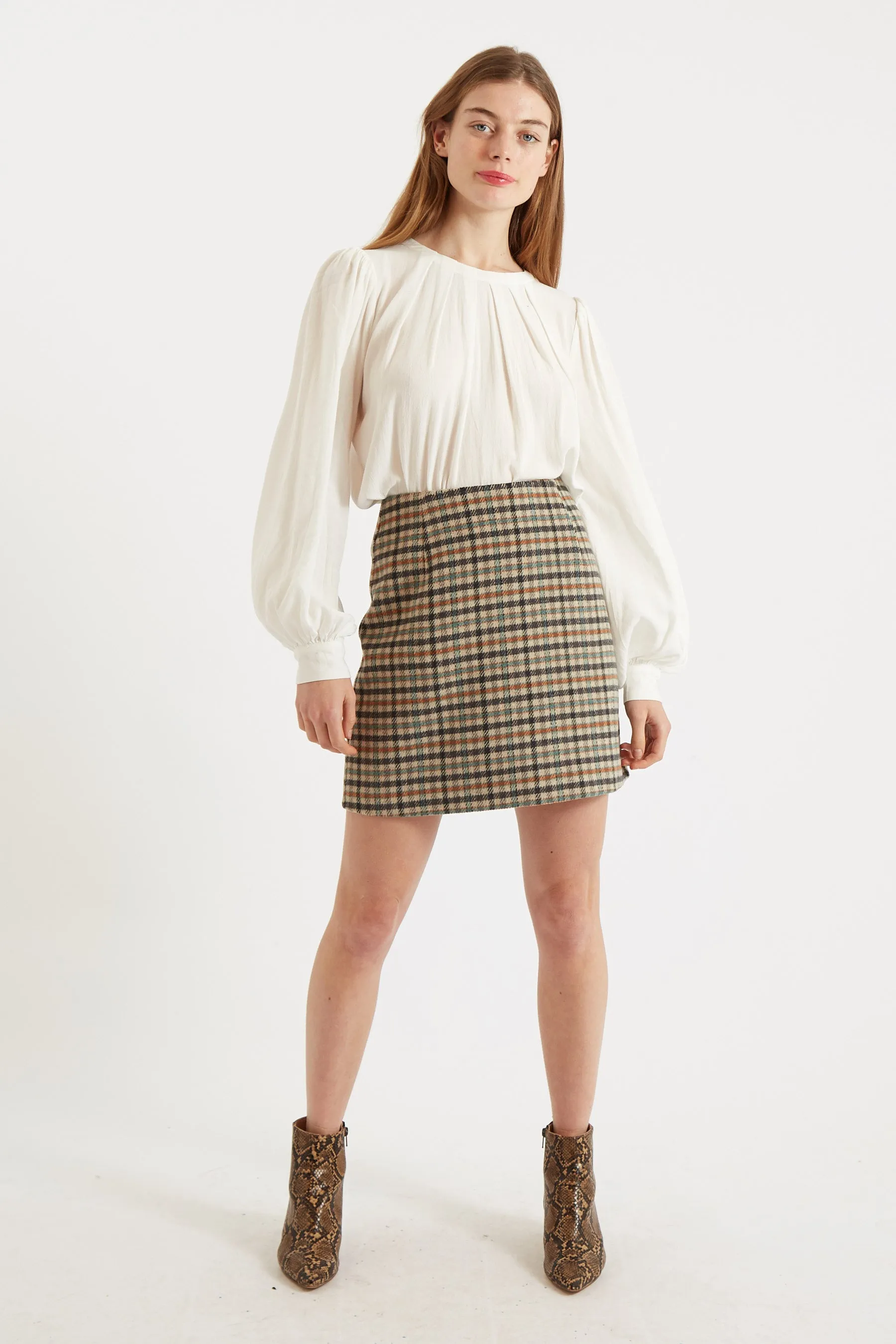 Aubin Wexford Check Mini Skirt