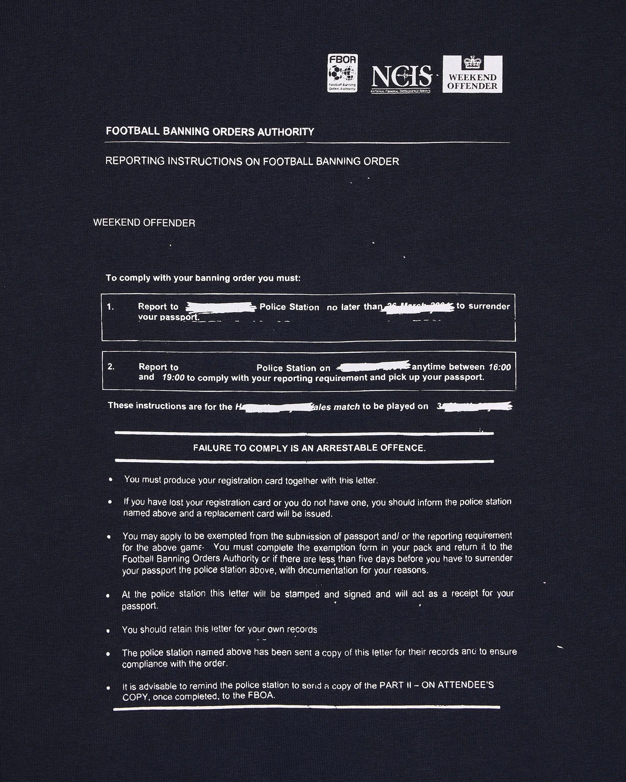 Banning Order Graphic T-Shirt Navy