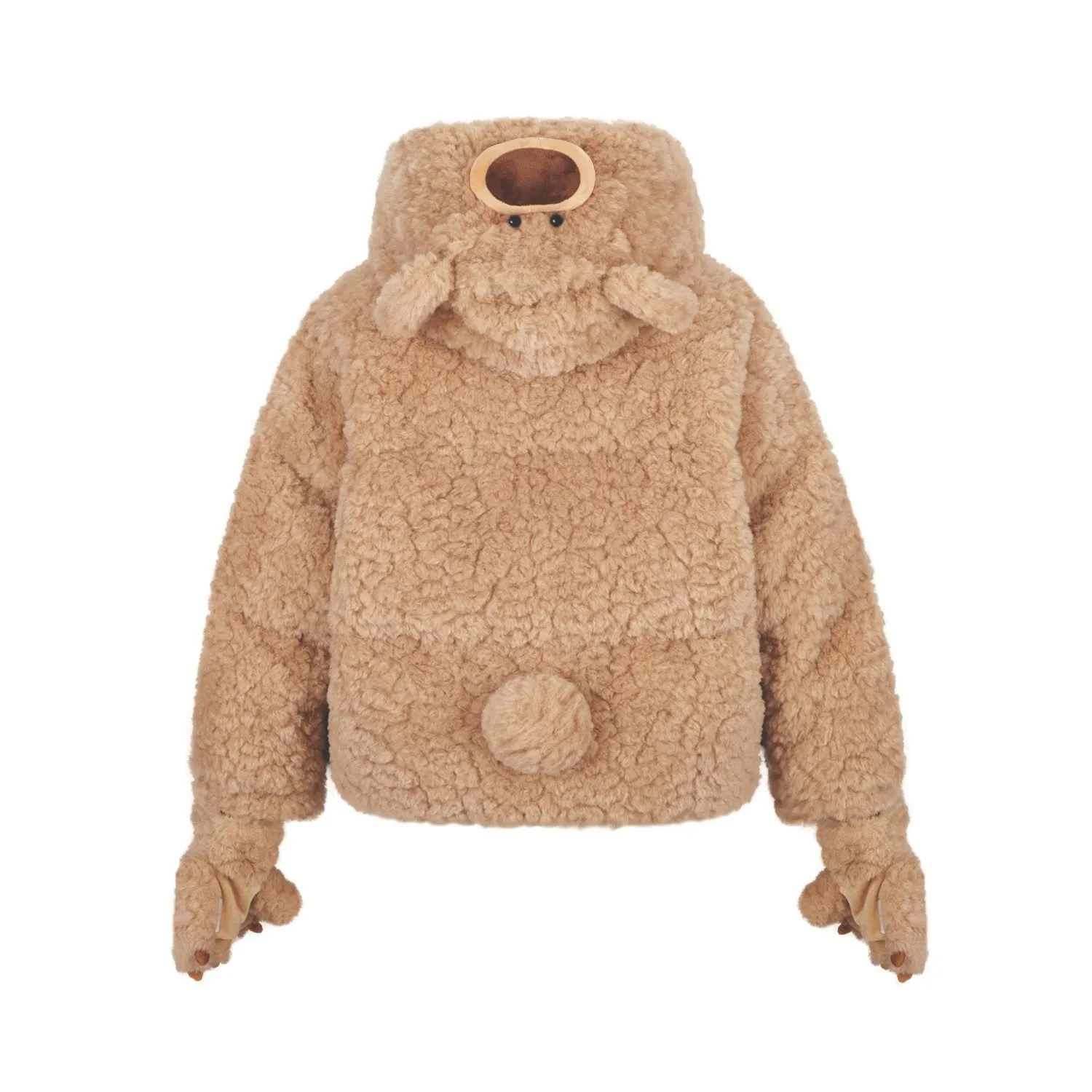 Bear Costume Down Jacket In Brown