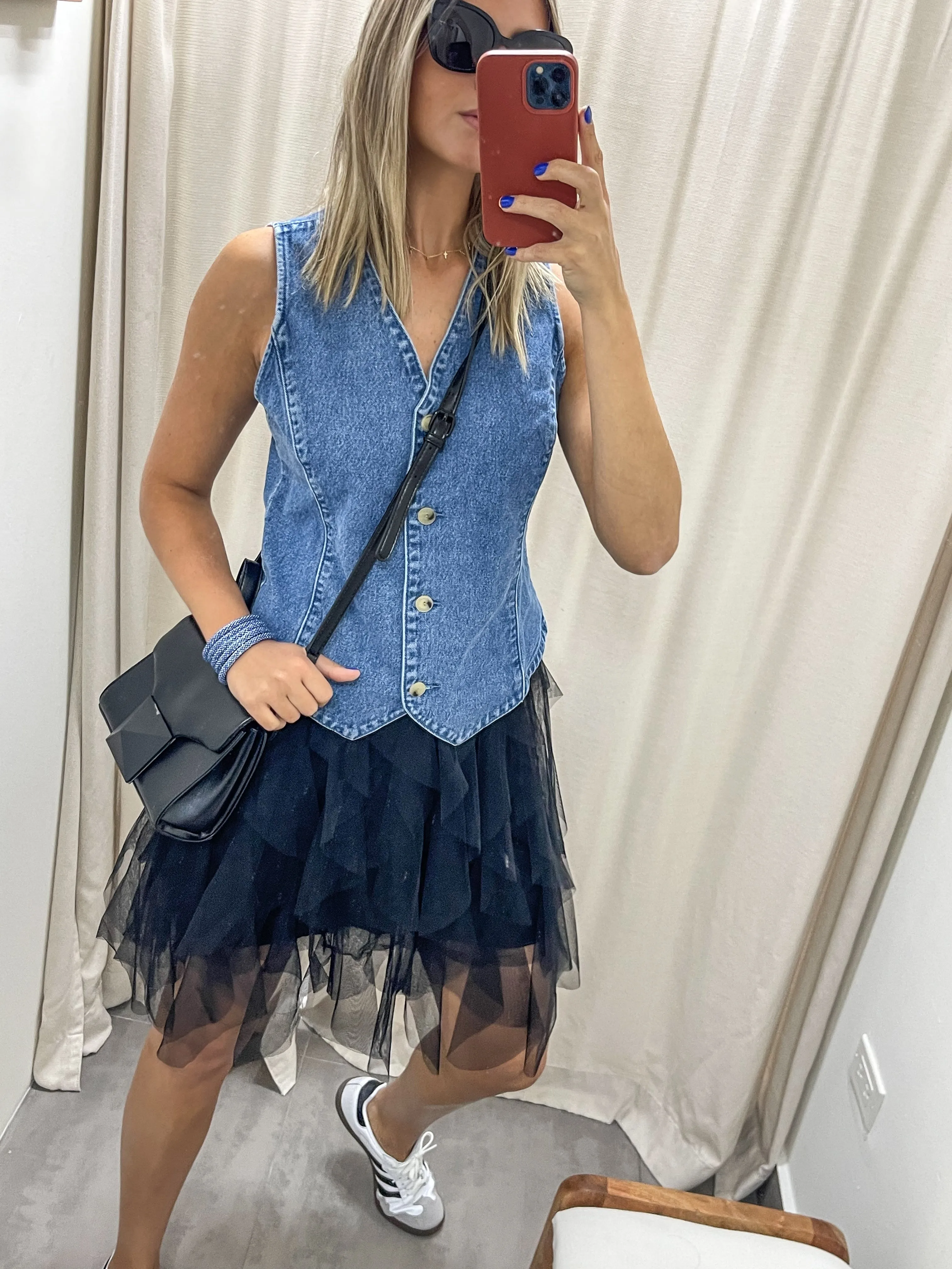 BLACK TULLE SHORT SKIRT