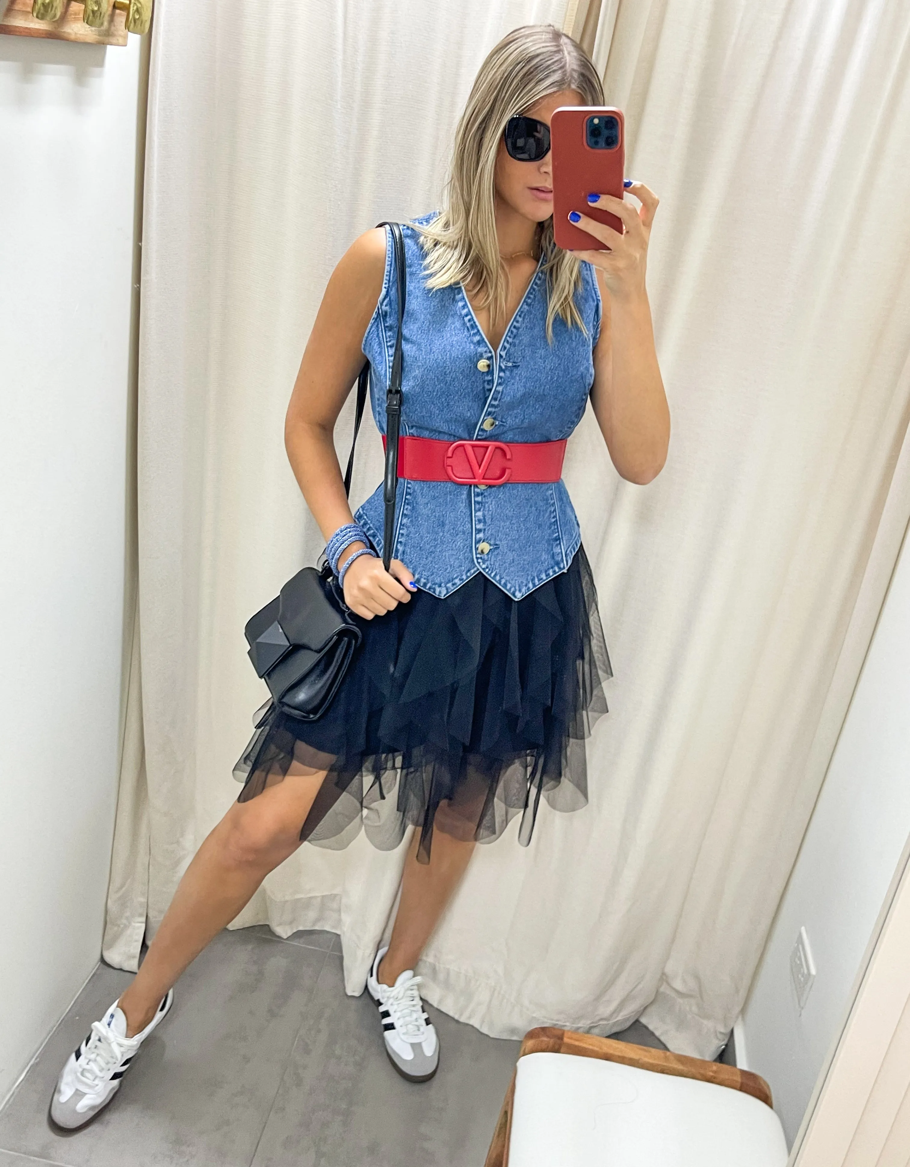 BLACK TULLE SHORT SKIRT