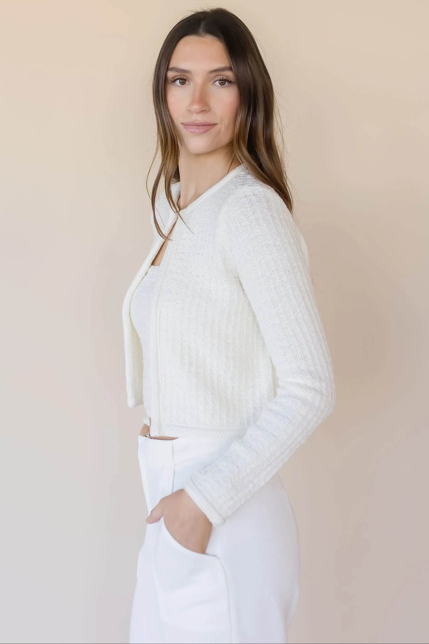 Blaise Pearl Button Cardigan