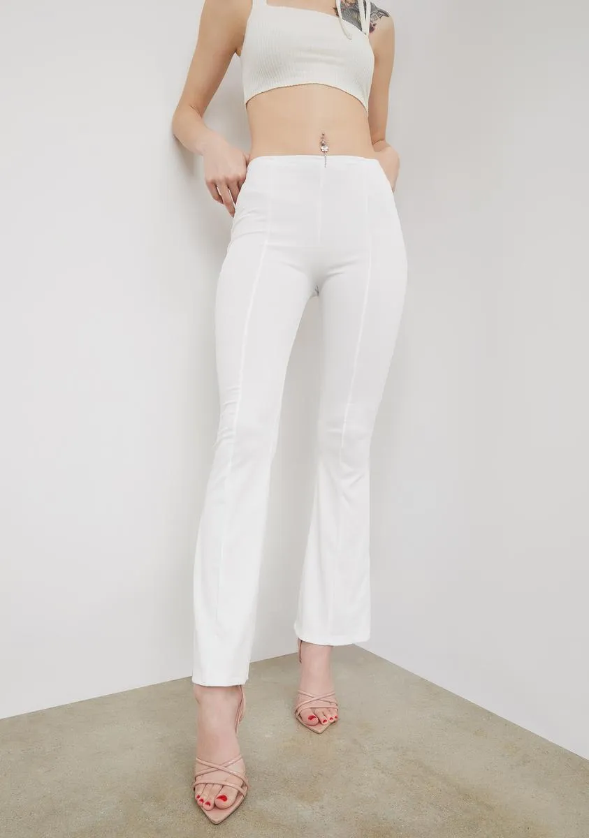 Bliss Twisted Times Cutout Flared Pants