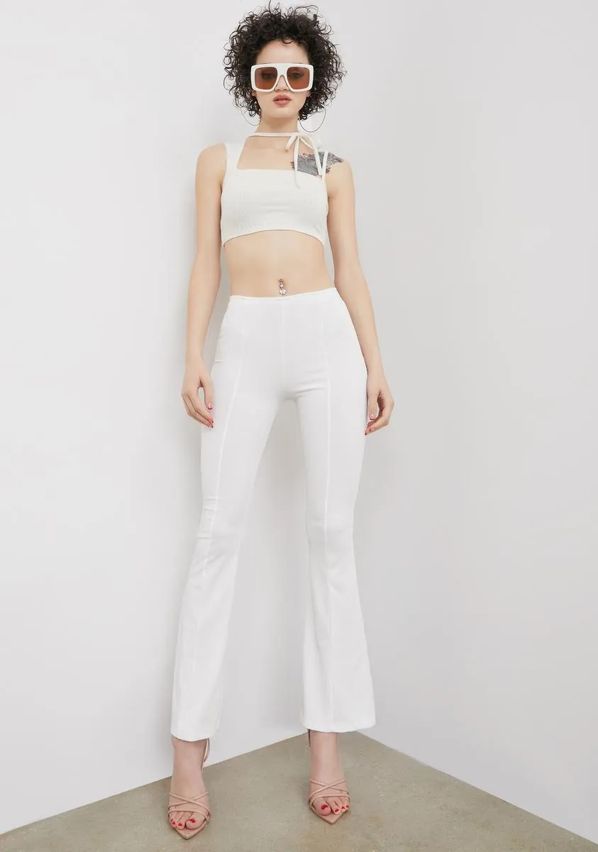 Bliss Twisted Times Cutout Flared Pants