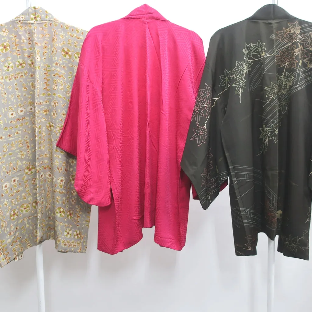Bundle 12pcs Silk Antique Haori Jacket Wholesale Bulk Free Express Shipping #270