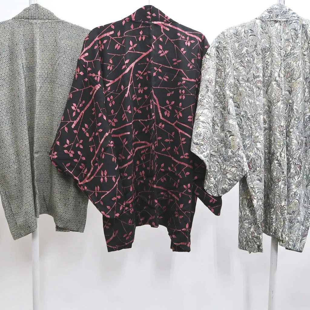 Bundle 12pcs Silk Vintage Haori Jacket Wholesale Bulk Free Shipping #476