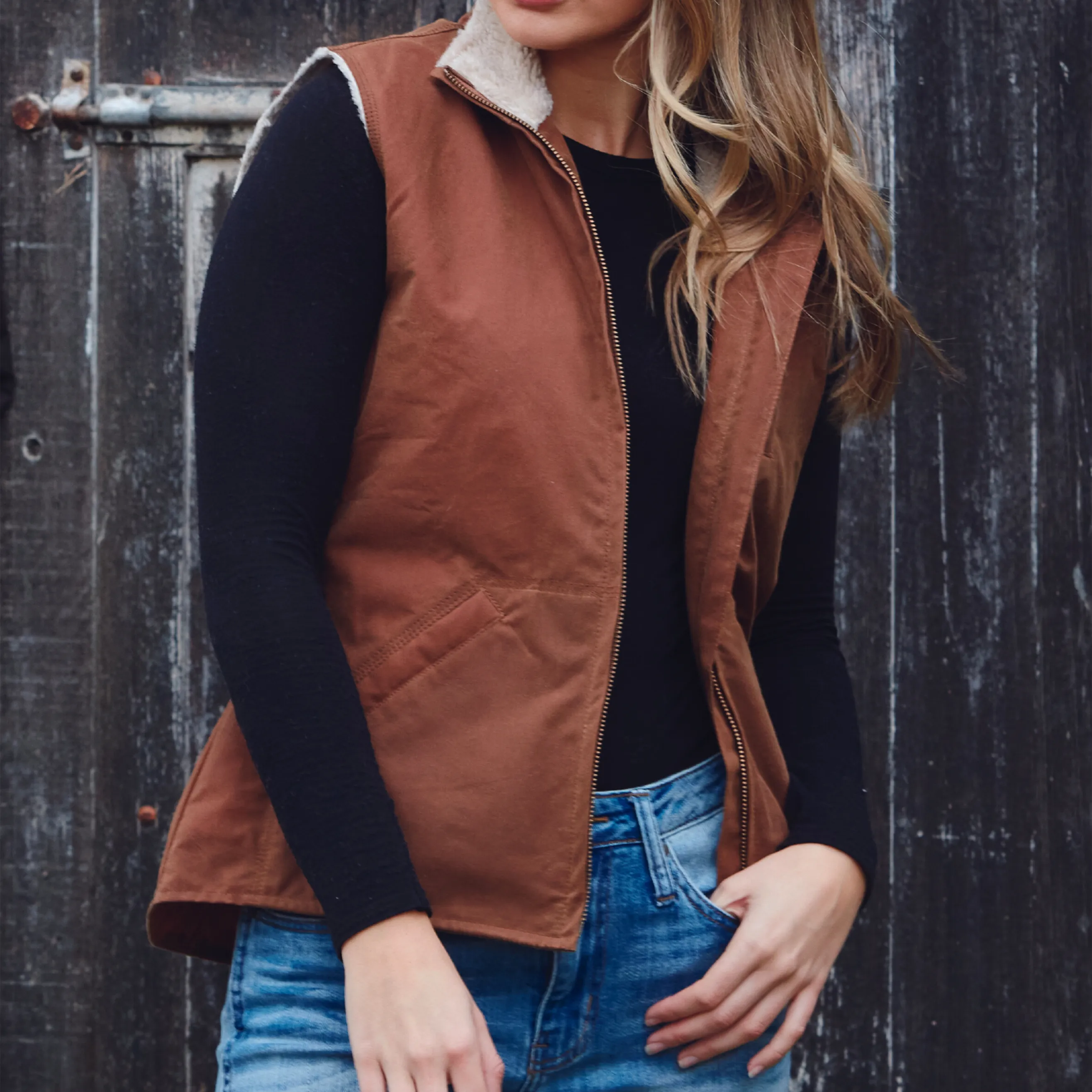 Burke & Wills Women's Kings Vest | Dark Camel
