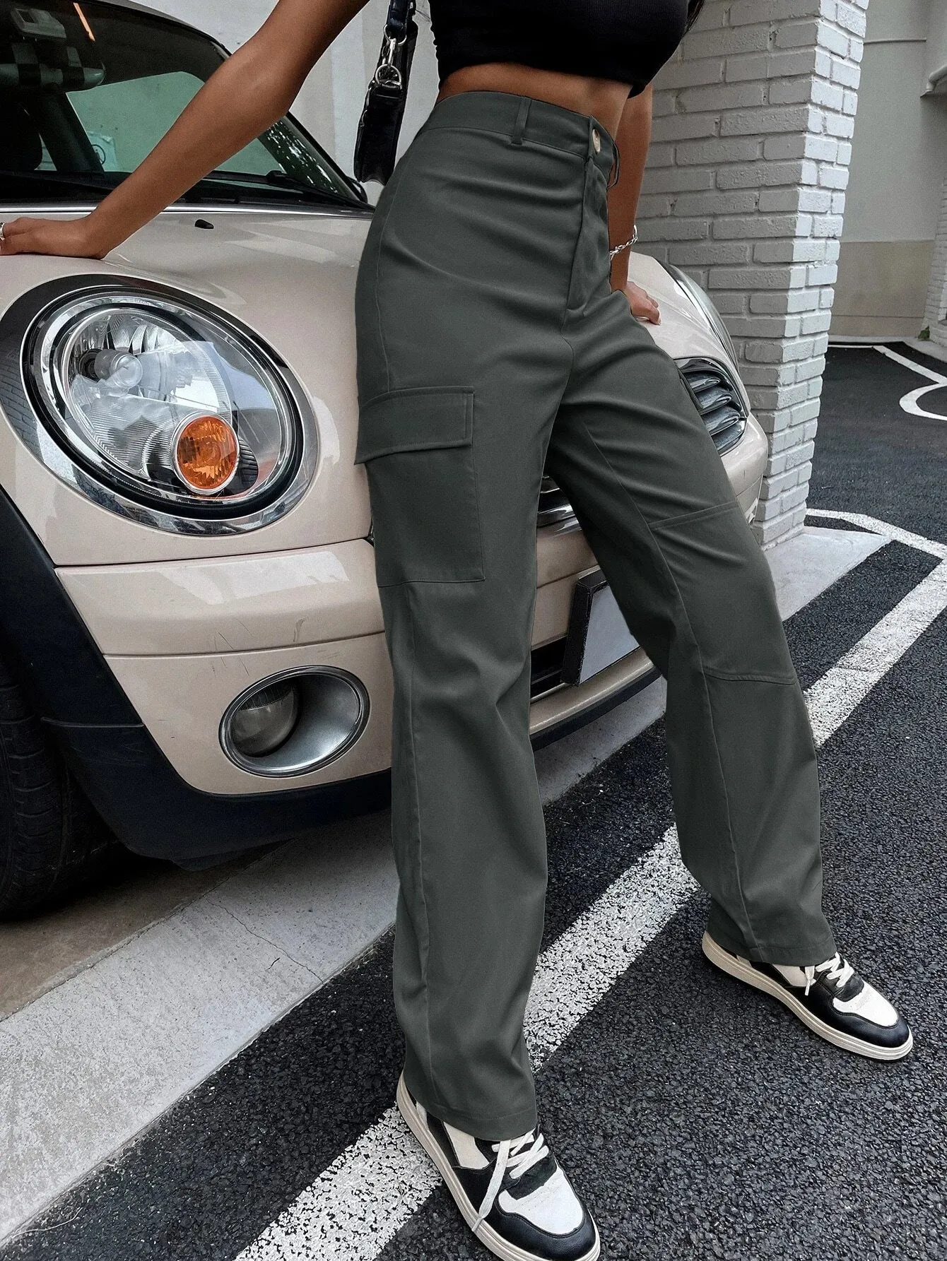 Buttoned Zipper Fly Pants