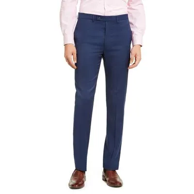 Calvin Klein Mens Slim fit Dress Pants 34 / 34 Blue Solid