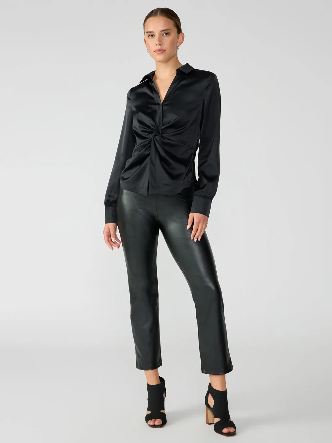 Carnaby Kick Crop Pleather