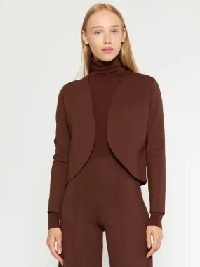 Chocolate Ponte Knit Bolero