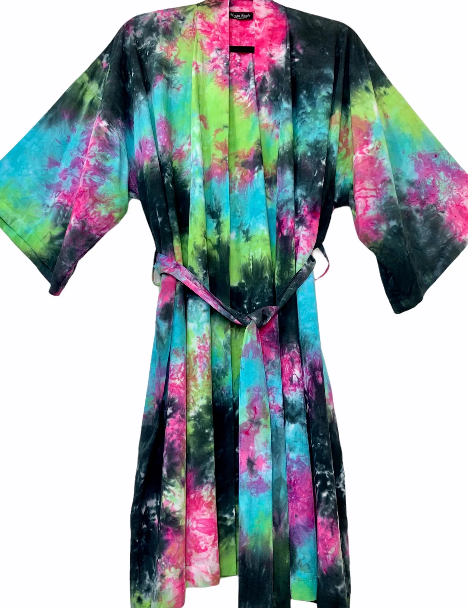 Clear blue kimono robe