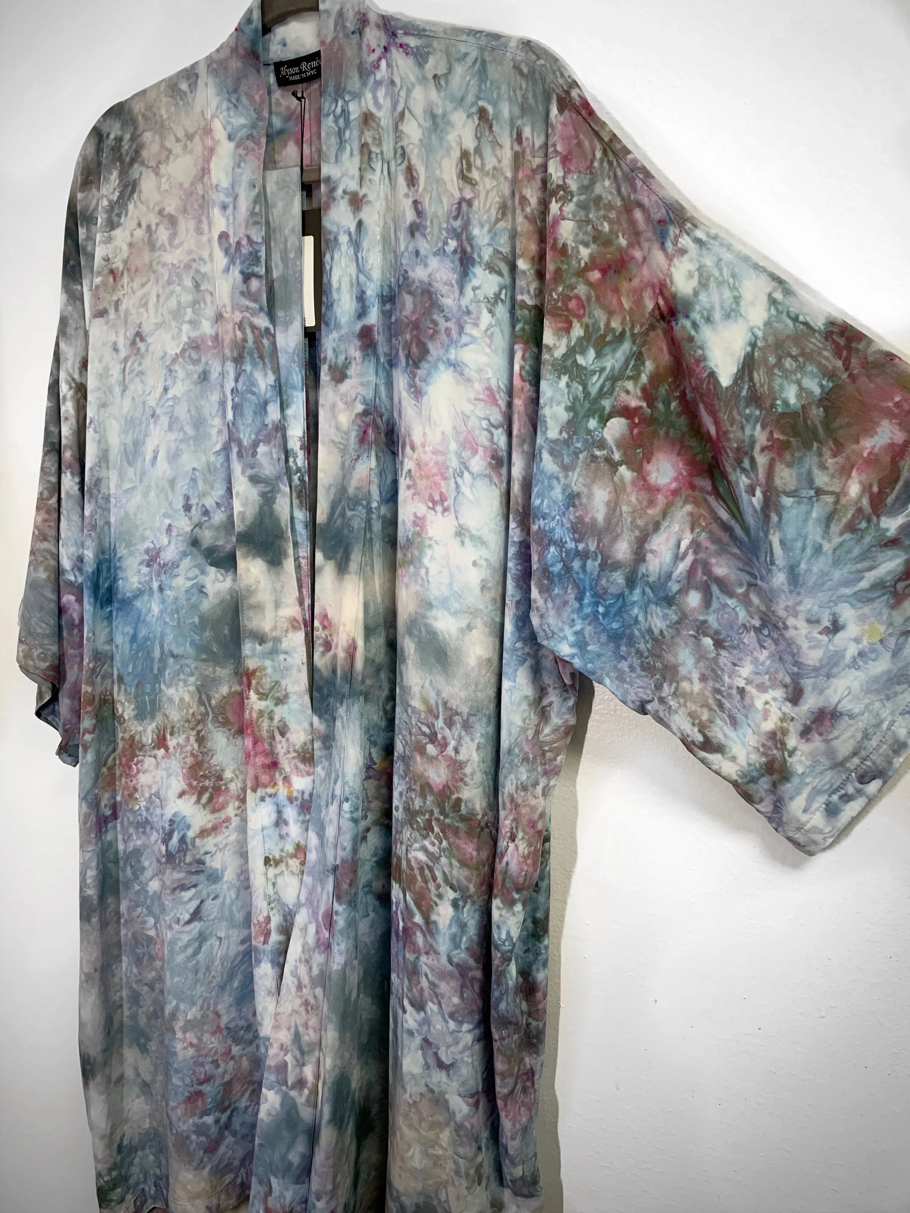Clear blue kimono robe