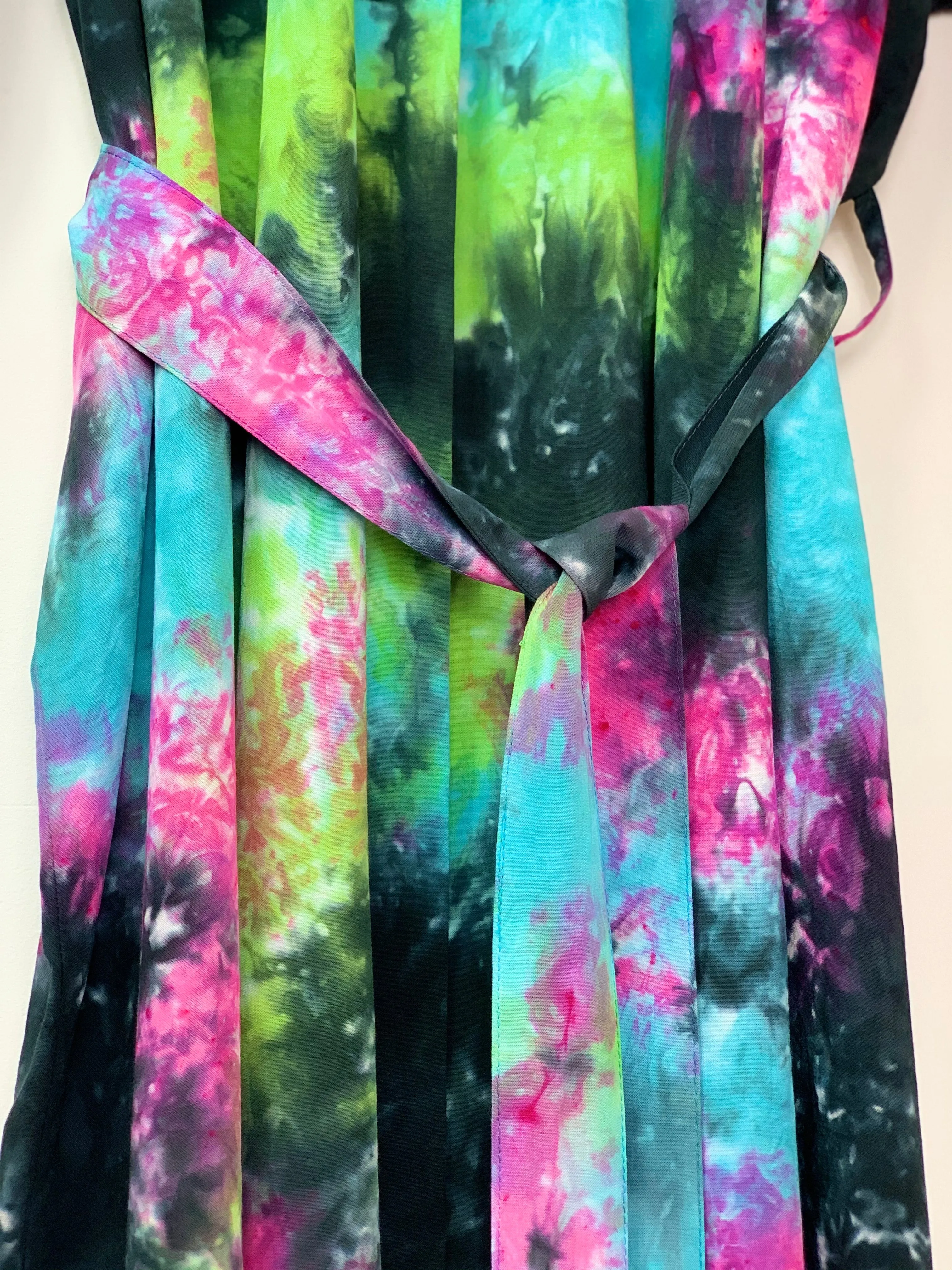 Clear blue kimono robe