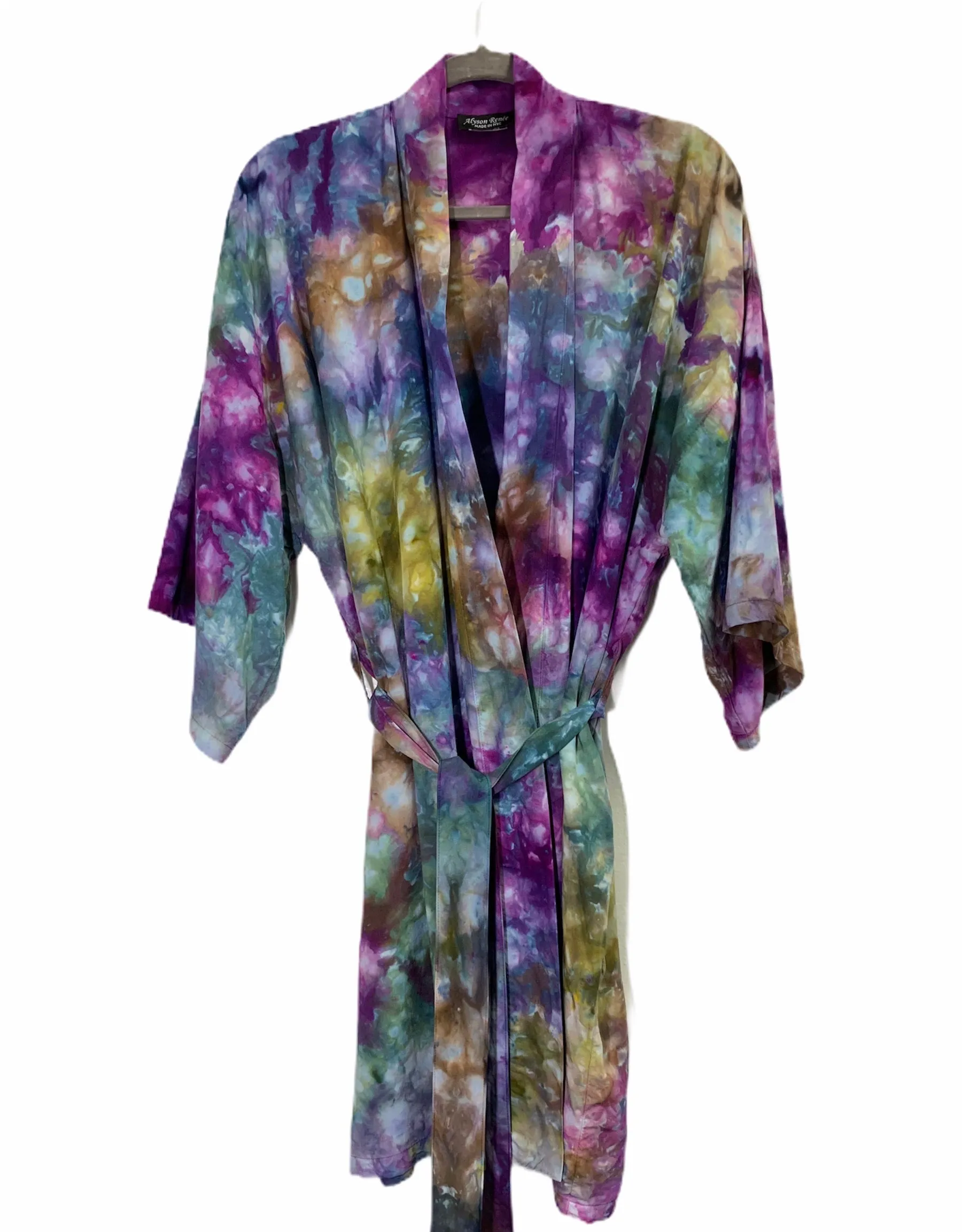 Clear blue kimono robe