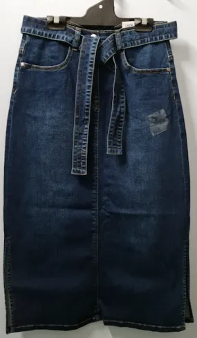 Corfu Long Denim Skirt 9.9oz
