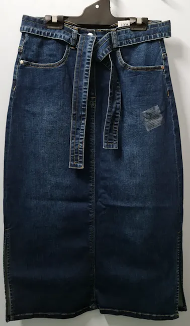 Corfu Long Denim Skirt 9.9oz