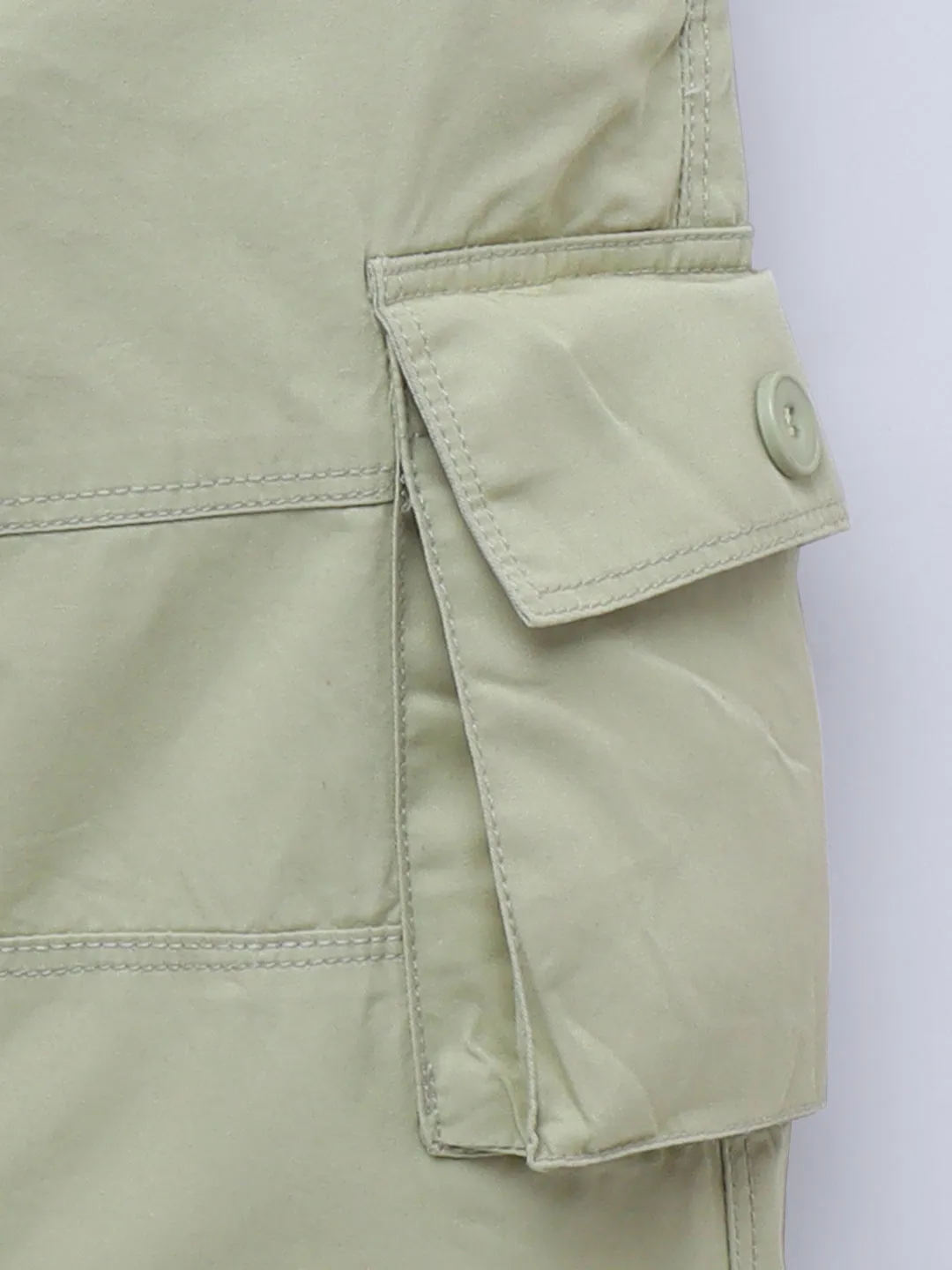 Cotton Sage Green Cargo for Girls & Boys