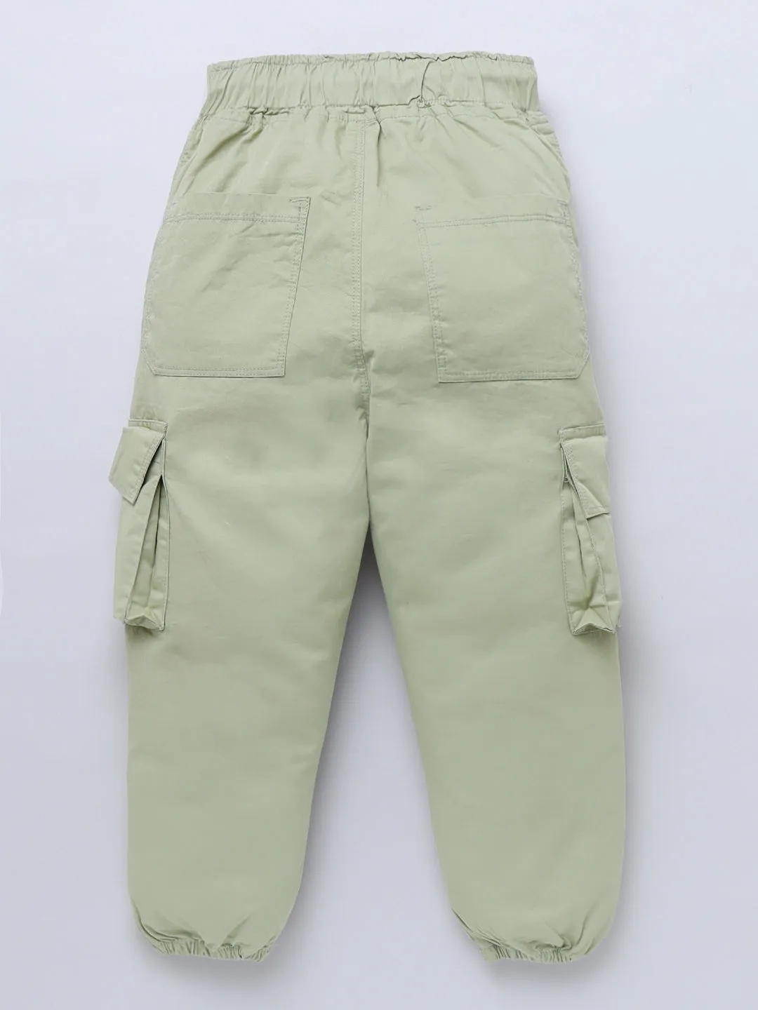 Cotton Sage Green Cargo for Girls & Boys