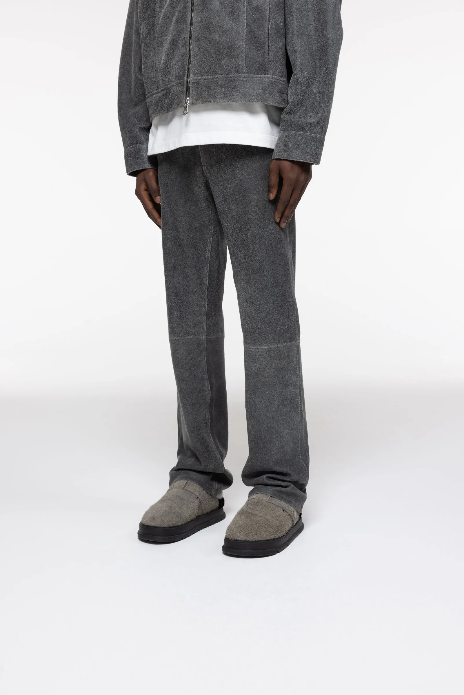 CRACKED LEATHER PANTS