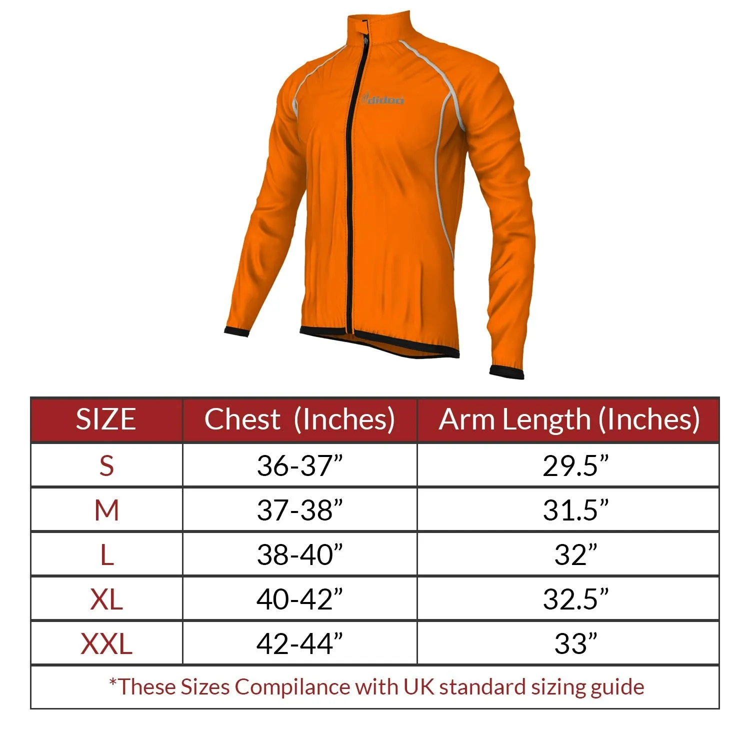 Cycling jacket waterproof mens with Lightweight Breathable Reflective and Cold weather WP-1303