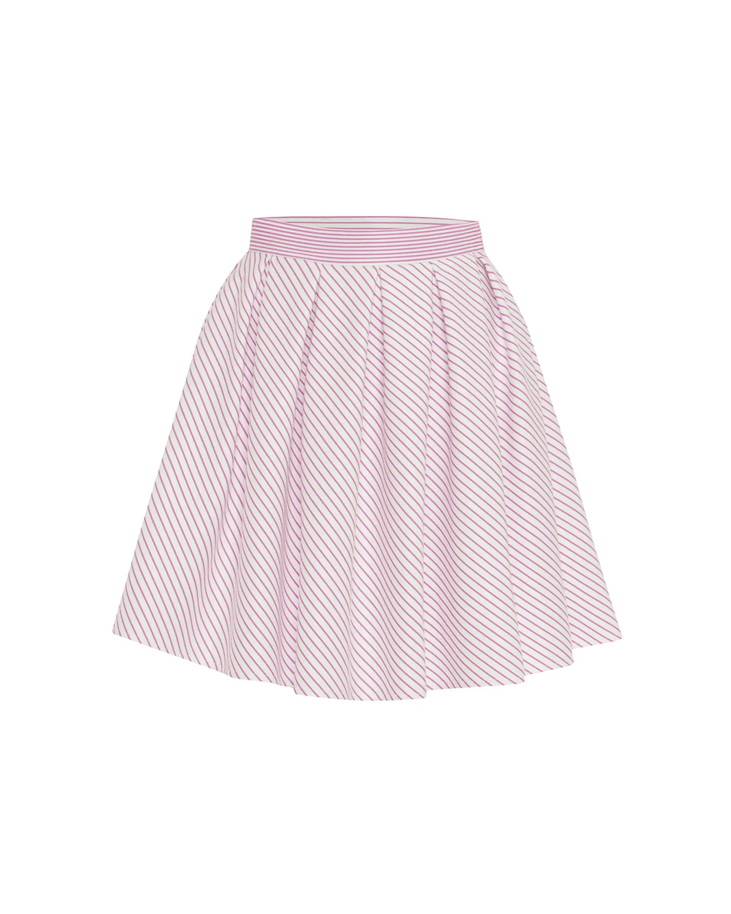 Echo Box Pleat Striped Short Skirt