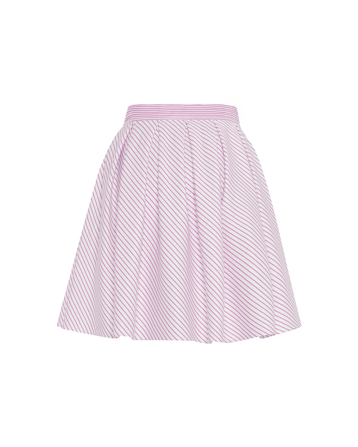 Echo Box Pleat Striped Short Skirt