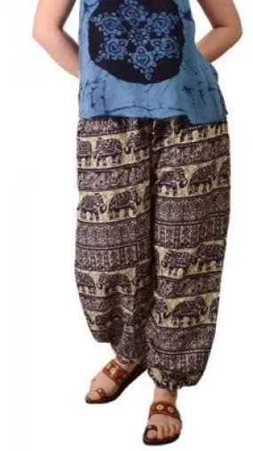 Elephant Rayon Harem Genie Pants