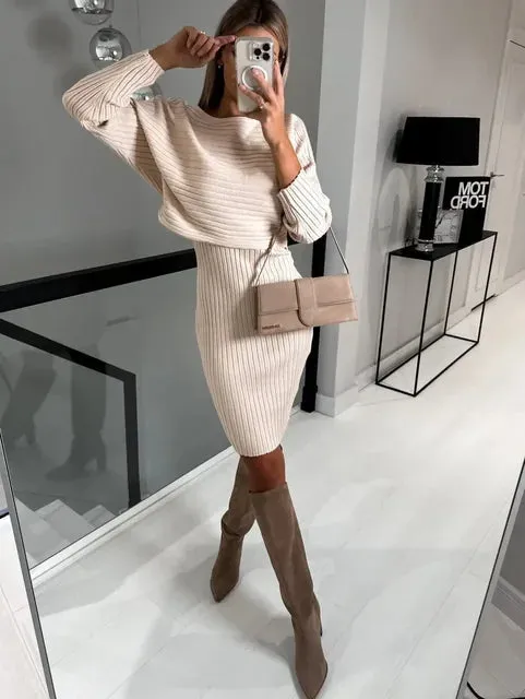 Ella™ - Knitted Sweater   Dress