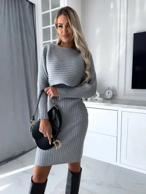 Ella™ - Knitted Sweater   Dress