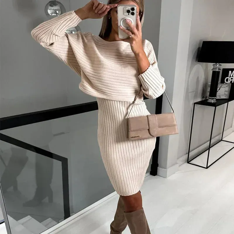 Ella™ - Knitted Sweater   Dress