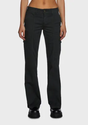 Eve Y2K Cargo Pants - Black