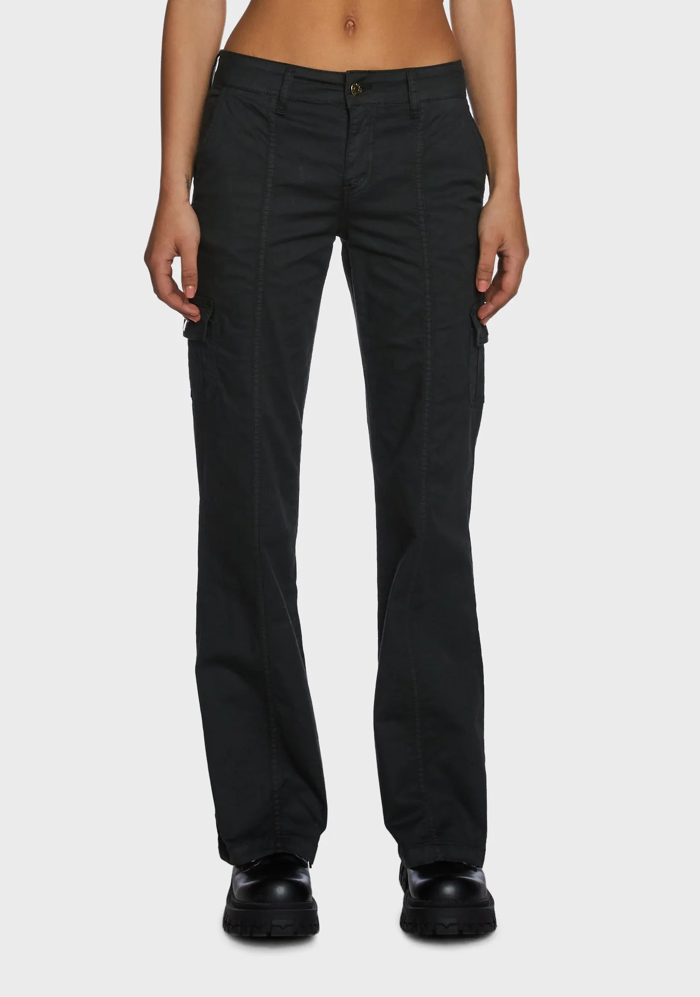 Eve Y2K Cargo Pants - Black