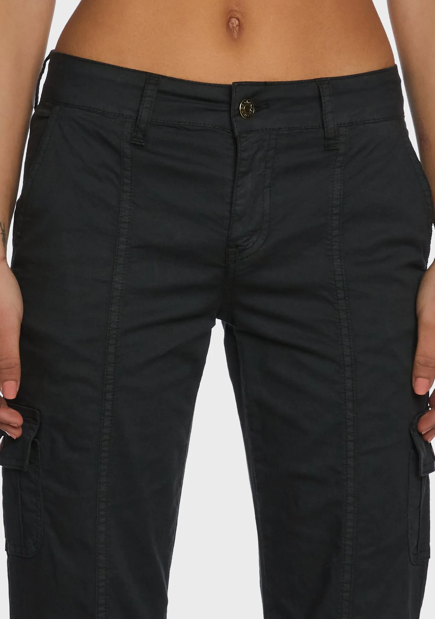 Eve Y2K Cargo Pants - Black