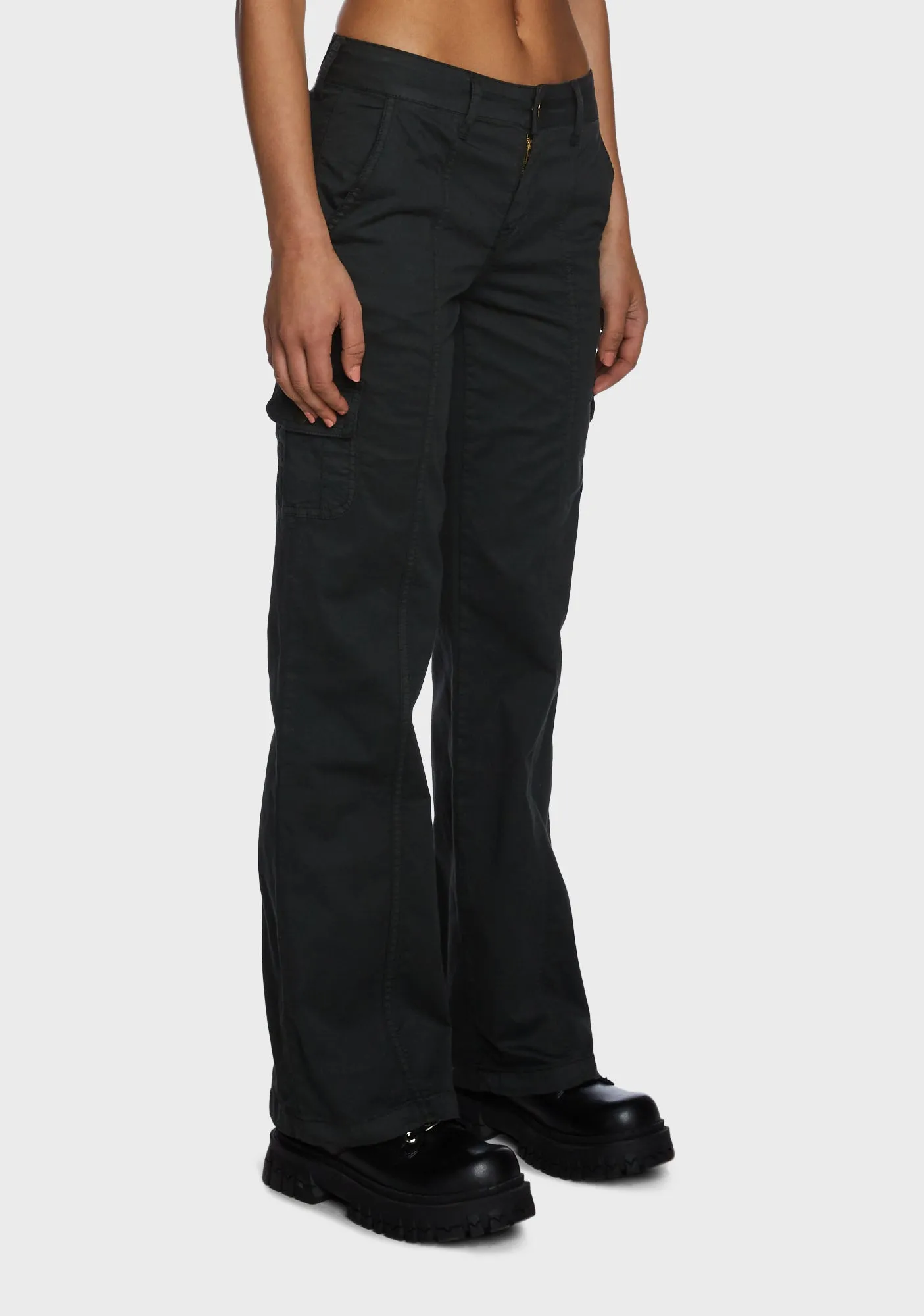 Eve Y2K Cargo Pants - Black