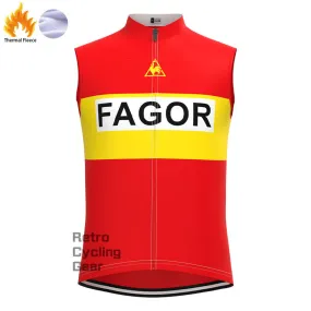 Fagor Red Fleece Retro Cycling Vest