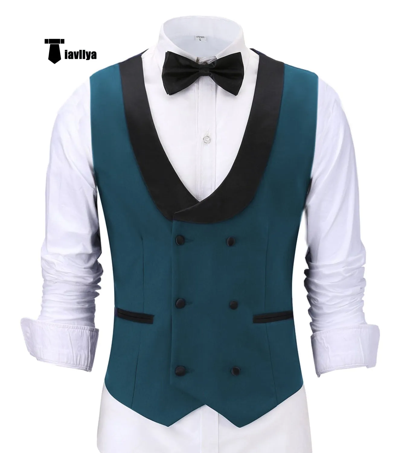 Fashion Men's Suit Vest Regular Fit Shawl Lapel Waistcoat Groomsmen