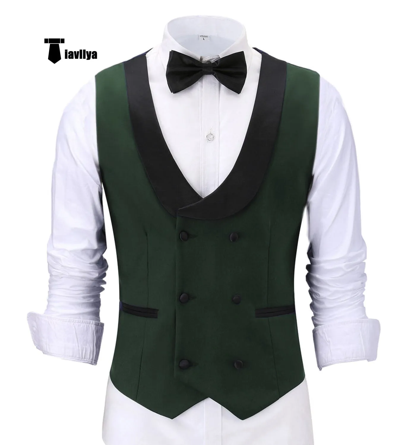 Fashion Men's Suit Vest Regular Fit Shawl Lapel Waistcoat Groomsmen