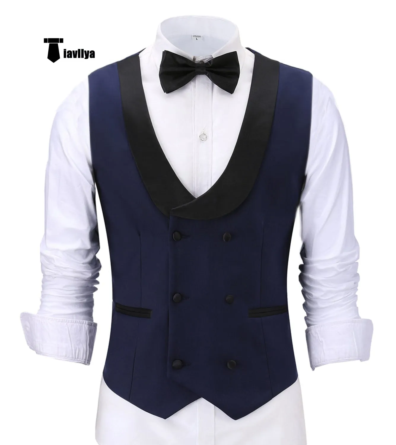 Fashion Men's Suit Vest Regular Fit Shawl Lapel Waistcoat Groomsmen