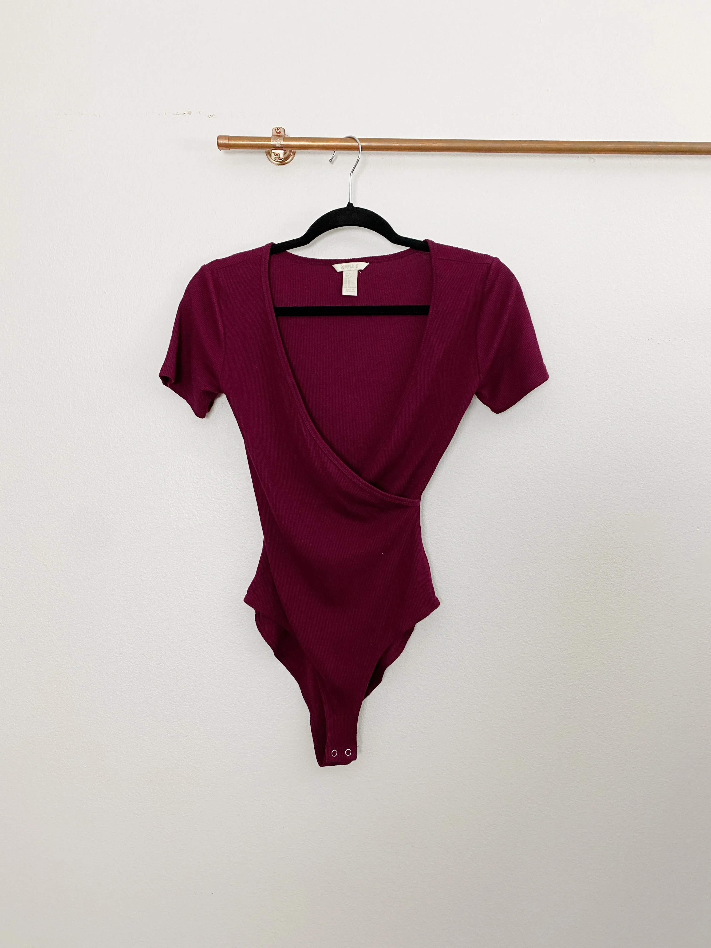 Forever 21 Merlot Bodysuit Small