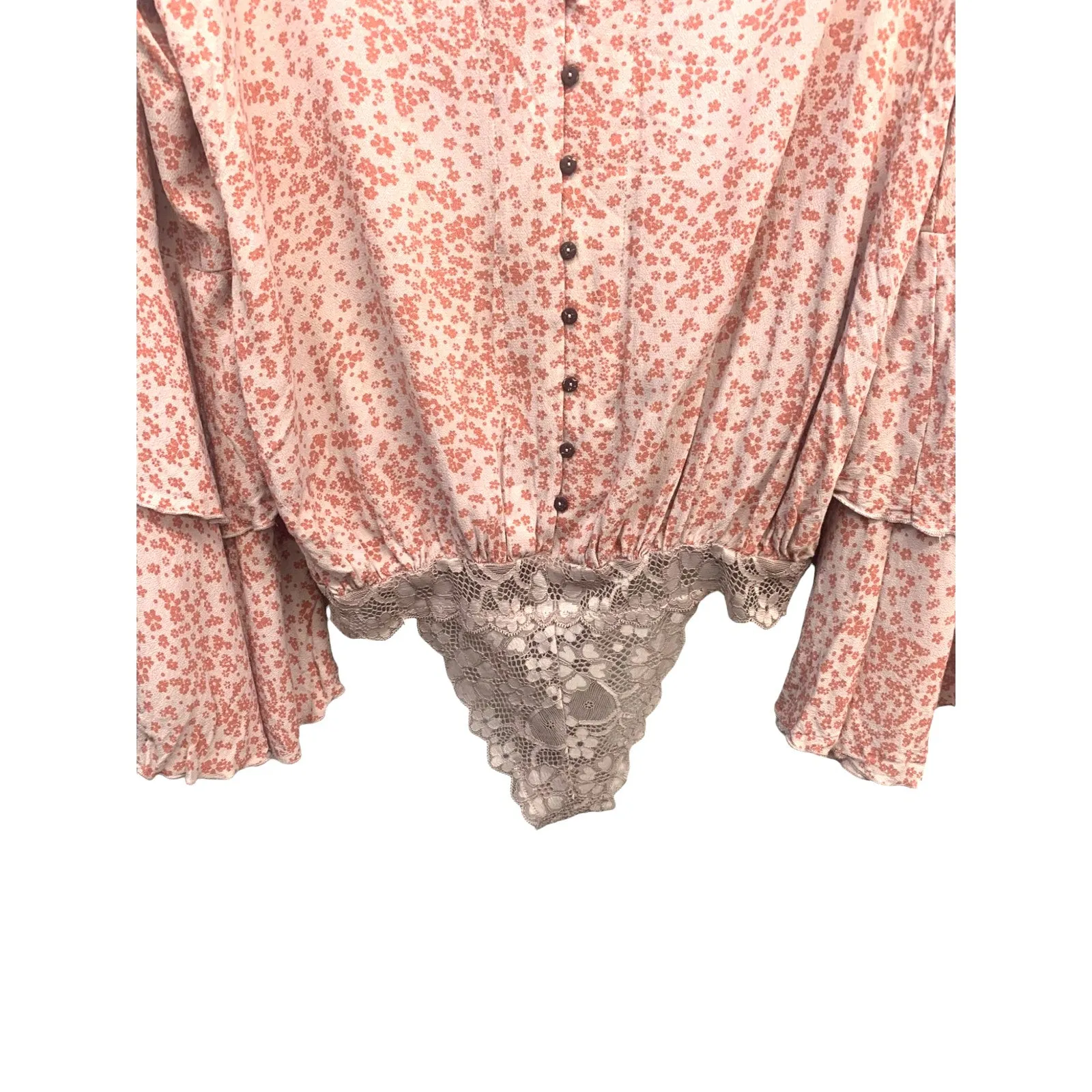 Free People Ditsy Floral Bodysuit SZ small