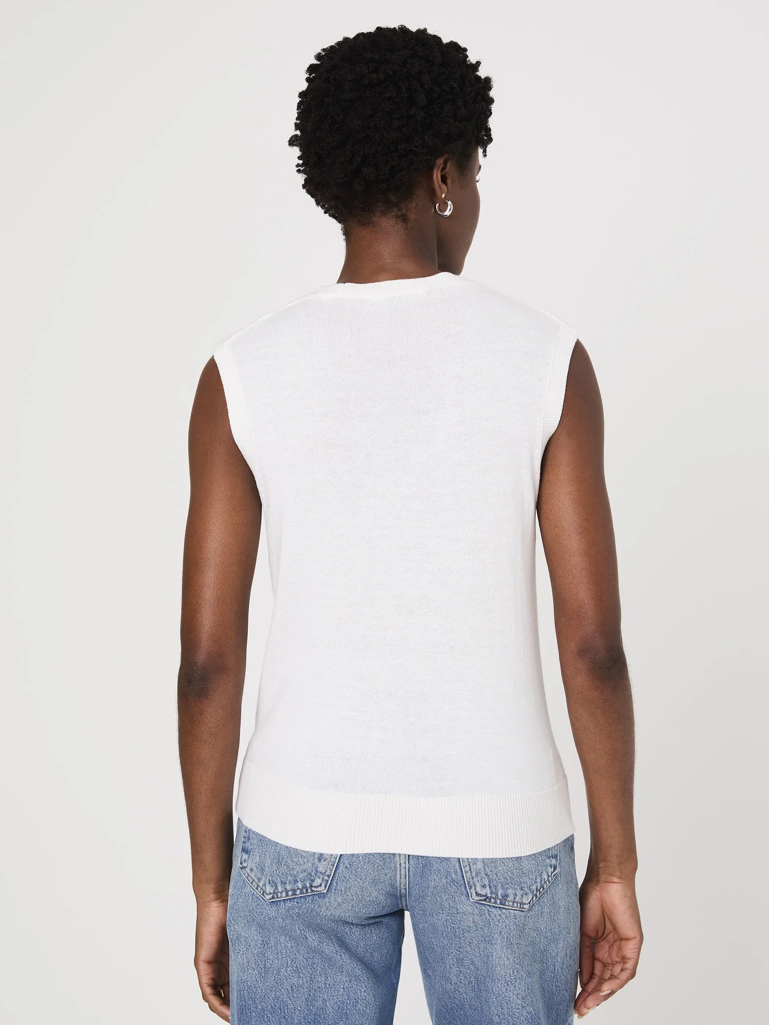 French Connection Cashmere Blend Tie Vest